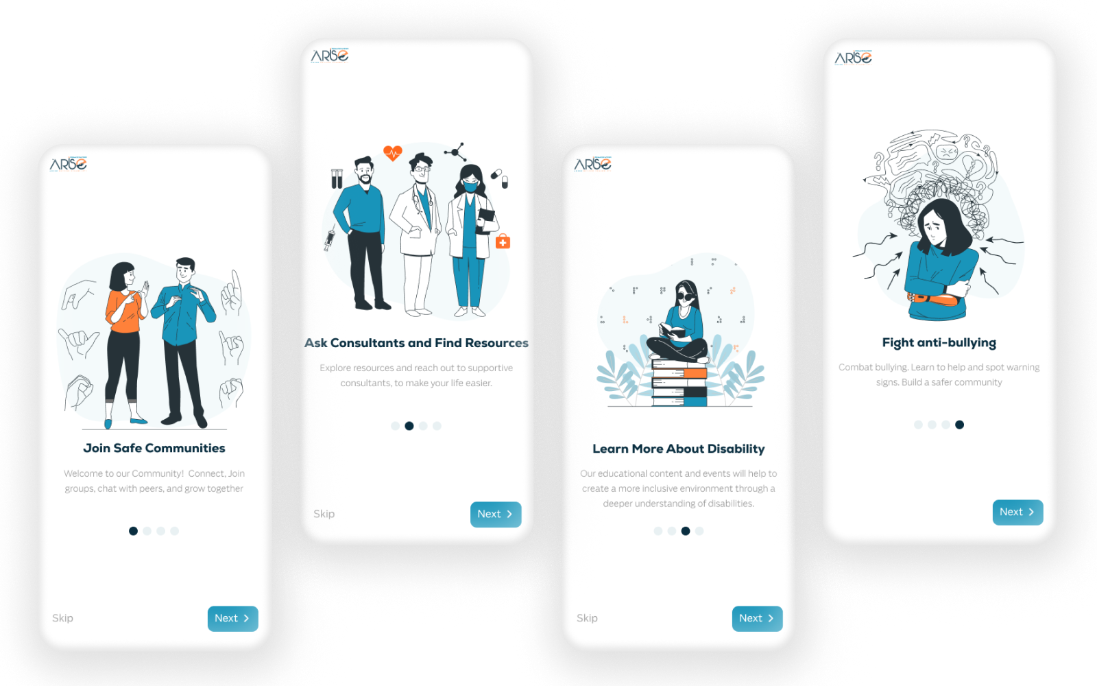 Onboarding screens